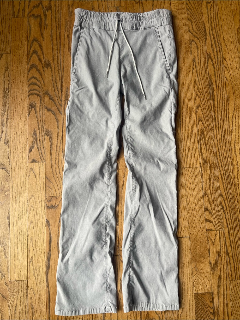 Bevy Flog Loren Light Gray Drawstring Straight Leg Pants Size 25 - Picture 2 of 9